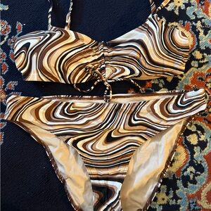 Swirl Pattern Bikini Set